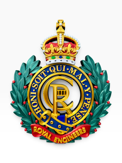 Royal Engineers King's Crown Cap Badge | Officially Licensed