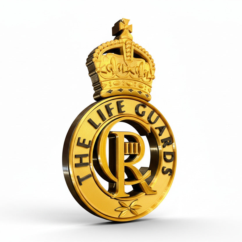 The Life Guards 3D Printed Cap Badge King's Crown