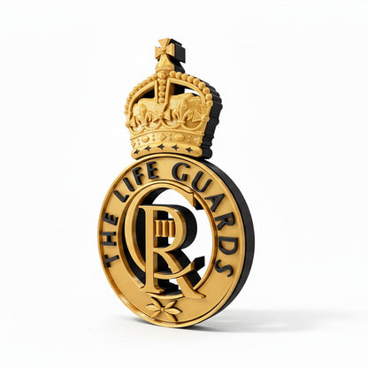 The Life Guards 3D Printed Cap Badge King's Crown