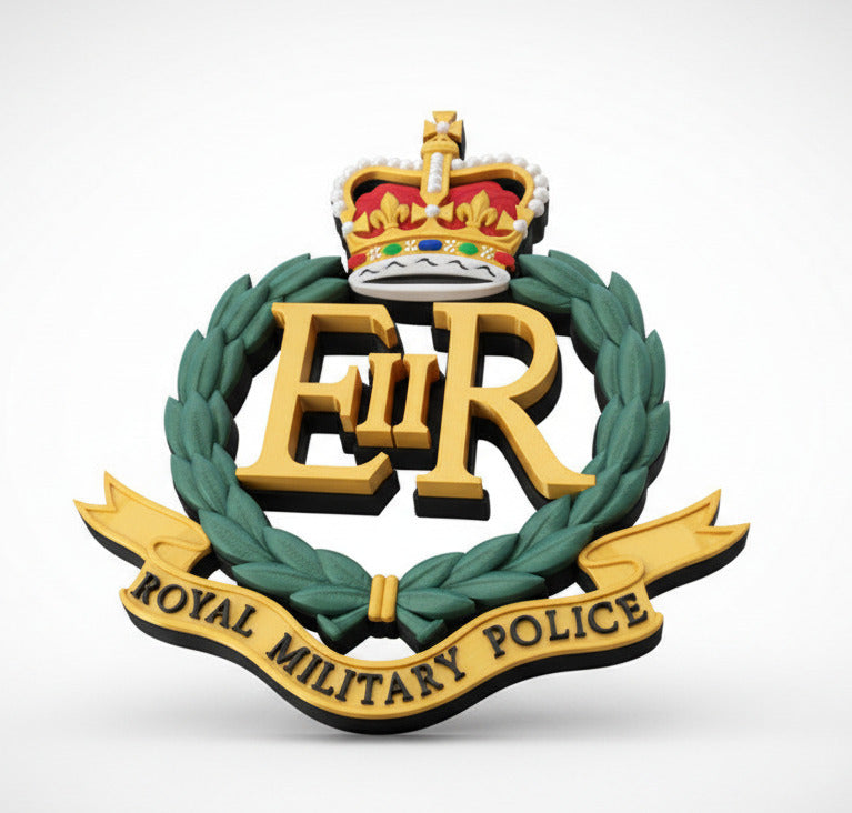 Royal Military Police Queen's Crown Cap Badge