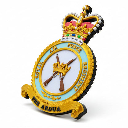 Royal Air Force 3D Printed Regimental Crest Queen's Crown