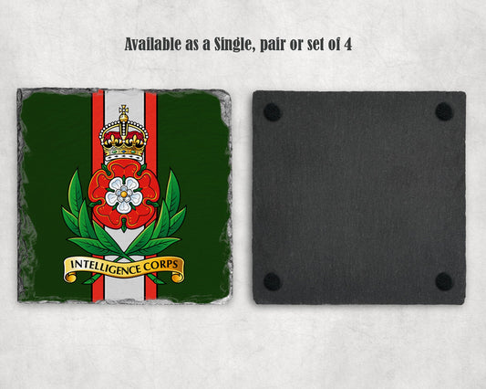 Intelligence Corps KC - Slate Coaster