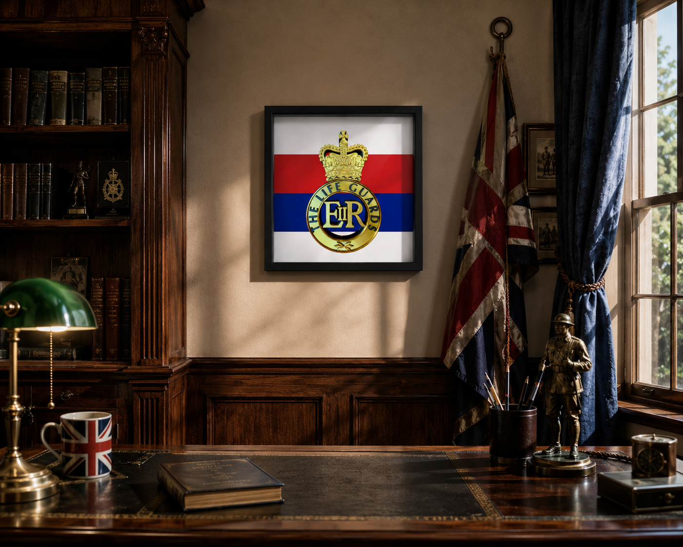 Life Guards Queen's Crown Cap Badge Display Frame | Official MOD-Licensed Gift