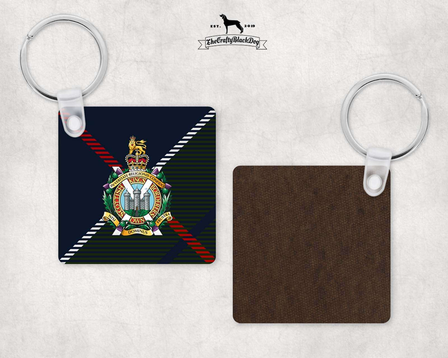 King's Own Scottish Borderers - Square Key Ring