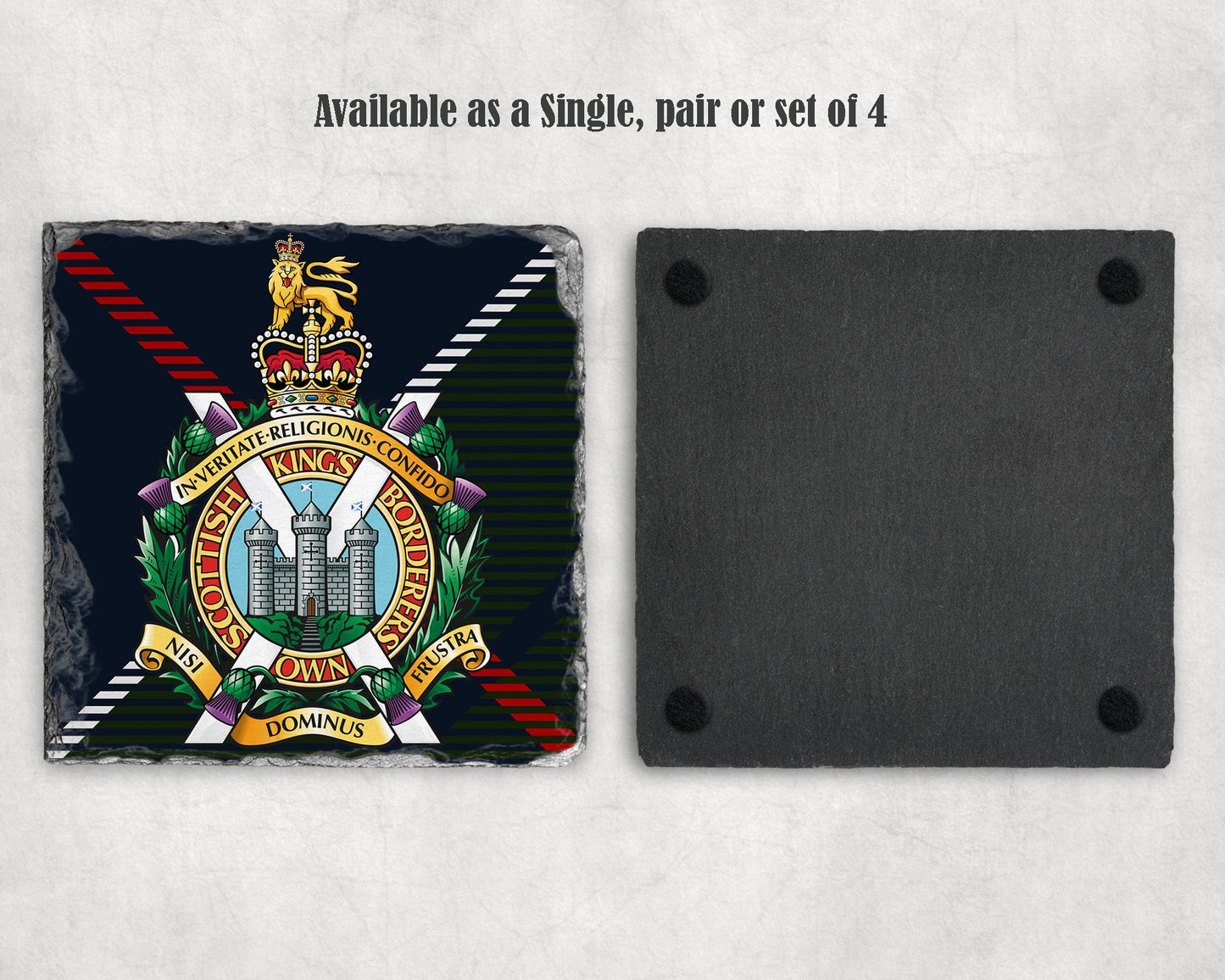King's Own Scottish Borderers - Slate Coaster
