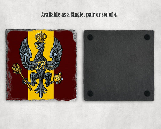 King's Royal Hussars - Slate Coaster