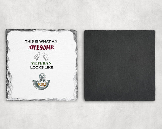 King's Shropshire Light Infantry - Veteran - Slate Coaster