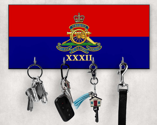 32 Regiment Royal Artillery - Wooden Key/Beret Hook