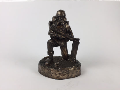 British Kneeling Soldier Cold Cast Bronze Military Statue | Handmade in England