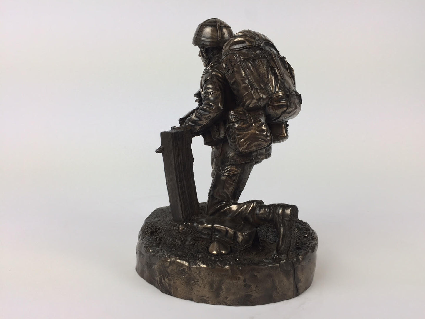 British Kneeling Soldier Cold Cast Bronze Military Statue | Handmade in England