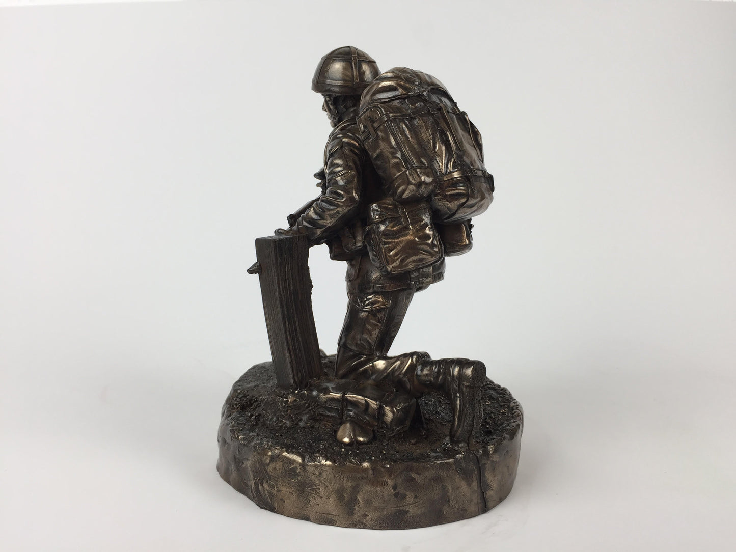 British Kneeling Soldier Cold Cast Bronze Military Statue | Handmade in England