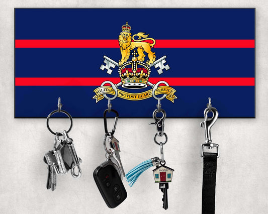 Military Provost Guard Service - Wooden Key/Beret Hook (New King's Crown)