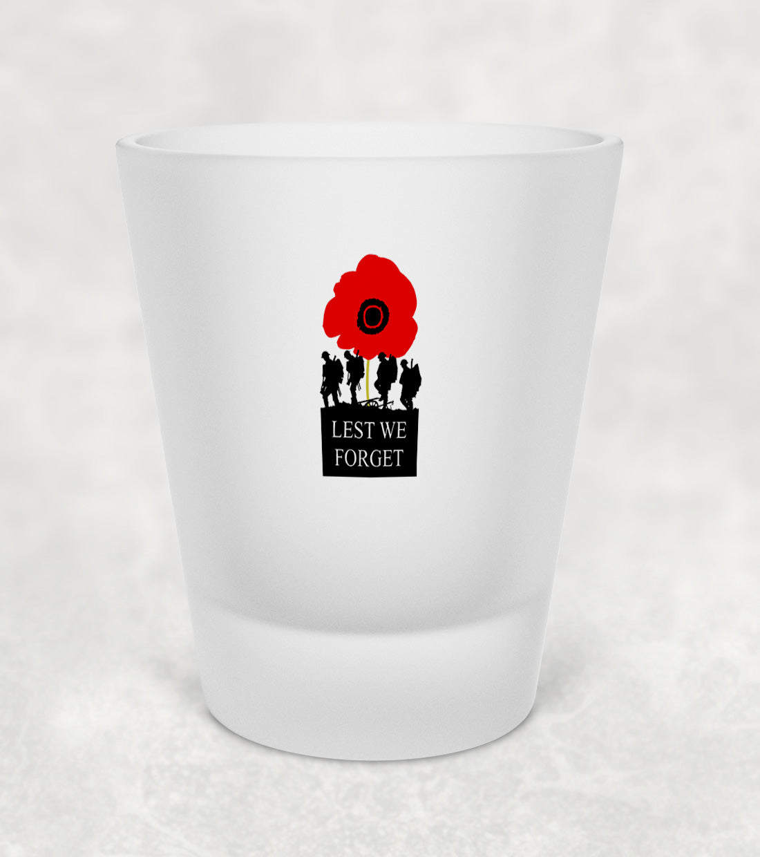Lest We Forget - Marching Soldiers - Shot Glass
