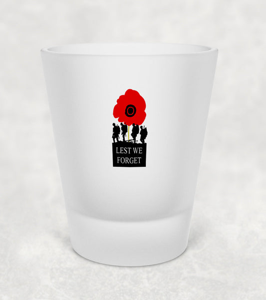 Lest We Forget - Marching Soldiers - Shot Glass