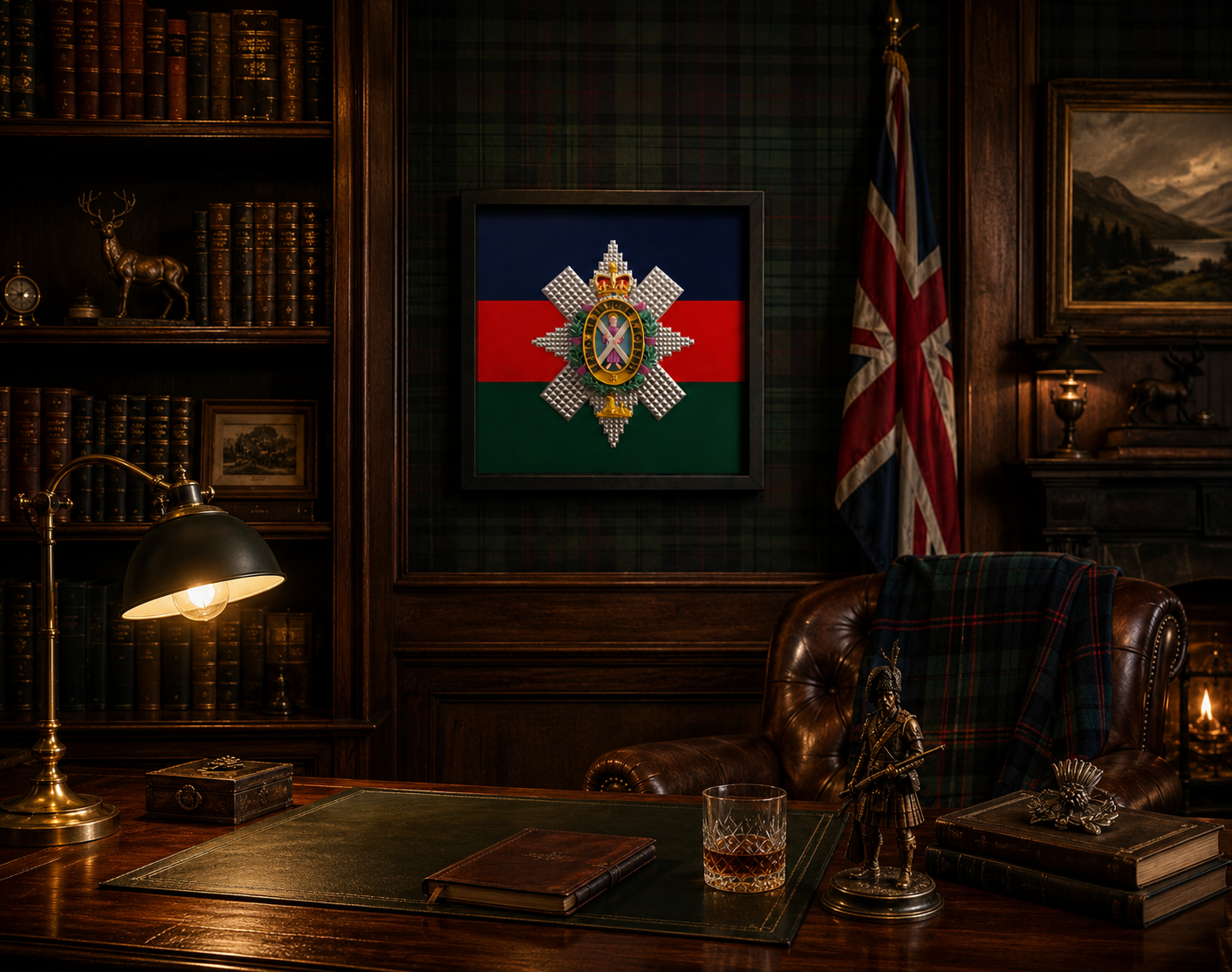 Black Watch Cap Badge Display Frame | Officially Licensed