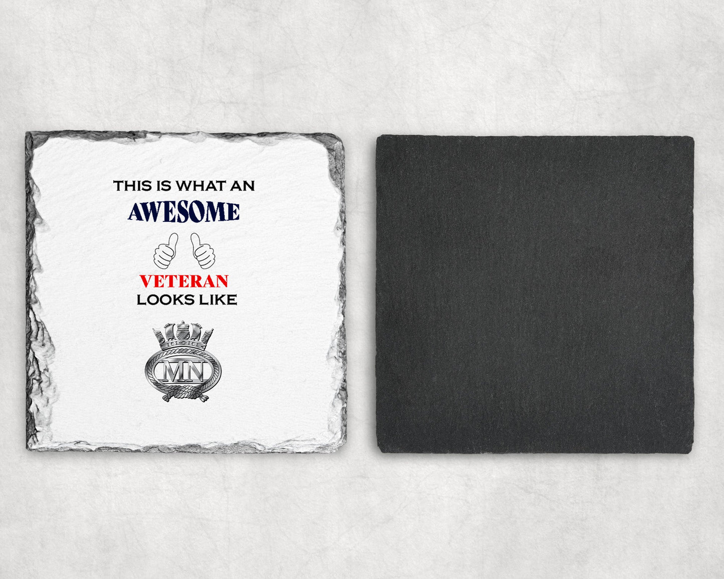 Merchant Navy - Veteran - Slate Coaster