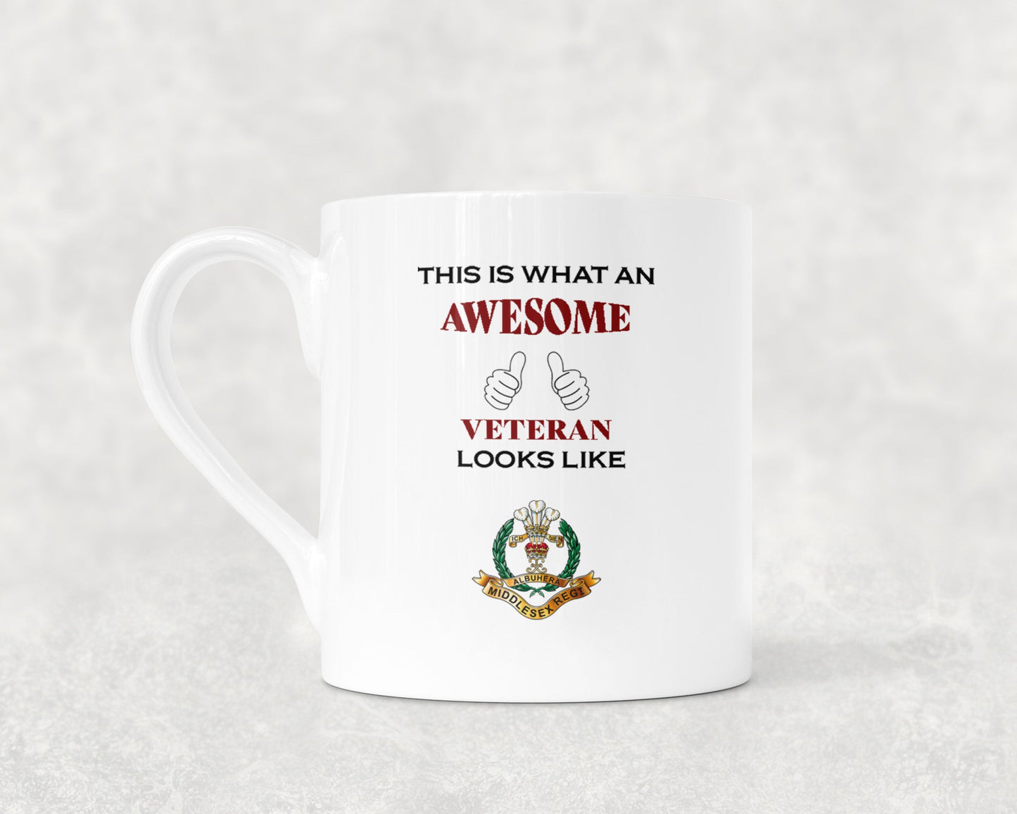 Middlesex Regiment - Veteran - Bone China Mug
