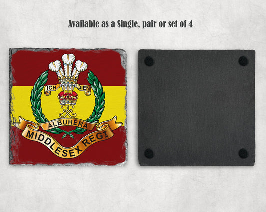 Middlesex Regiment - Slate Coaster