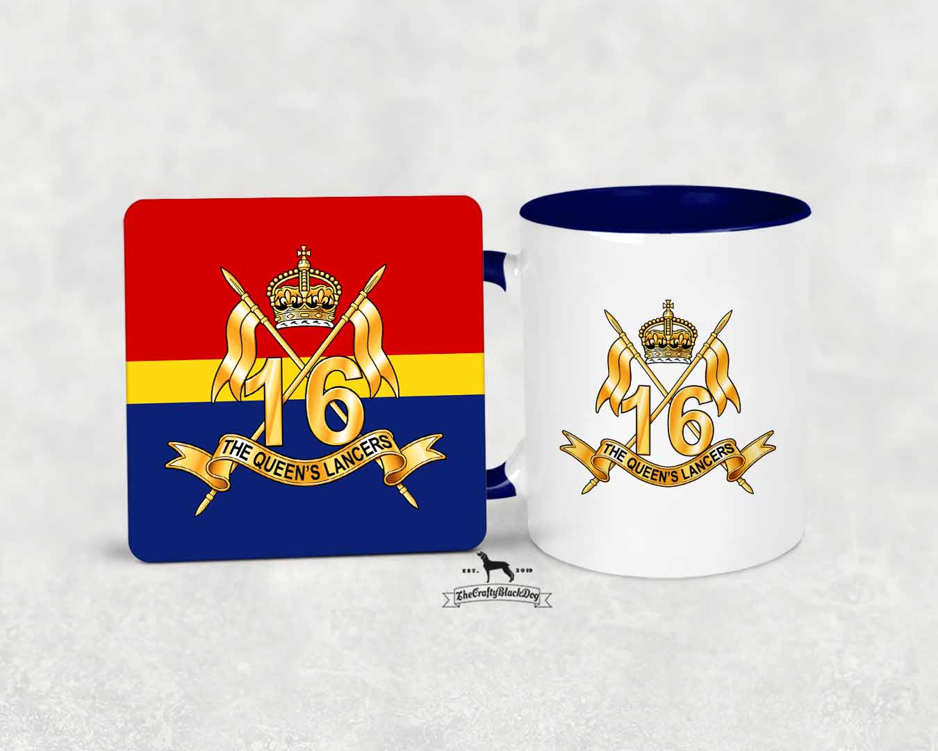 16th/5th The Queen's Royal Lancers - MUG and COASTER SET