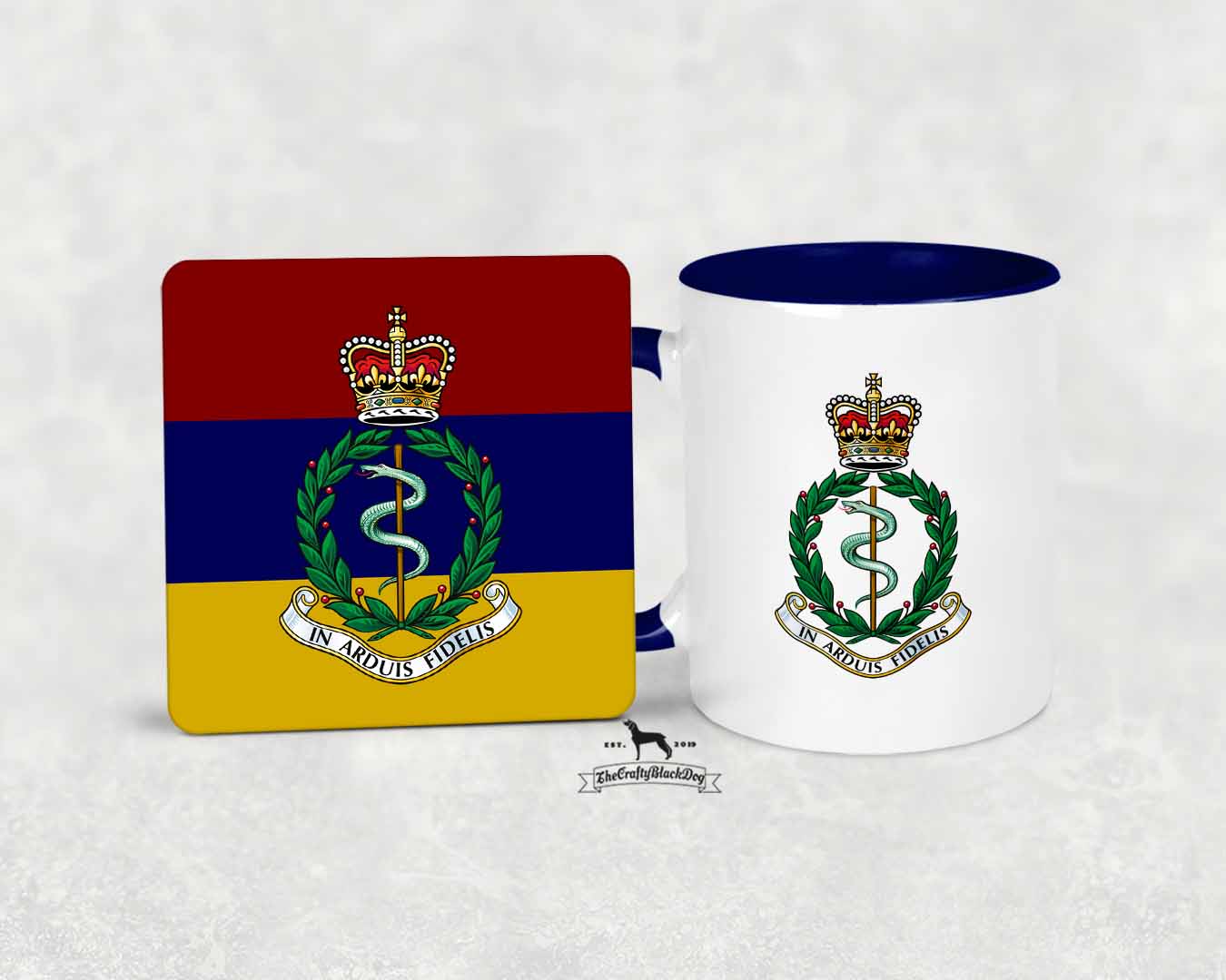 ROYAL ARMY MEDICAL CORPS - MUG and COASTER SET