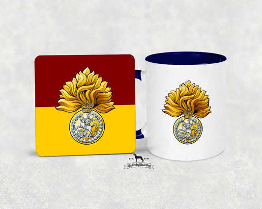 Royal Regiment Fusiliers Crest (New King's Crown) - Mug and Coaster Set