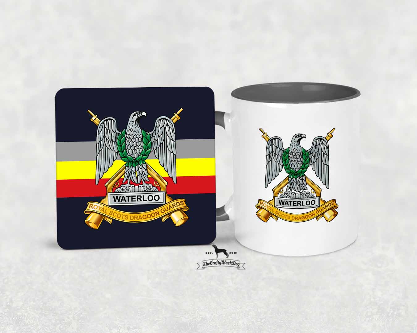 ROYAL SCOTS DRAGOON GUARDS - MUG and COASTER SET