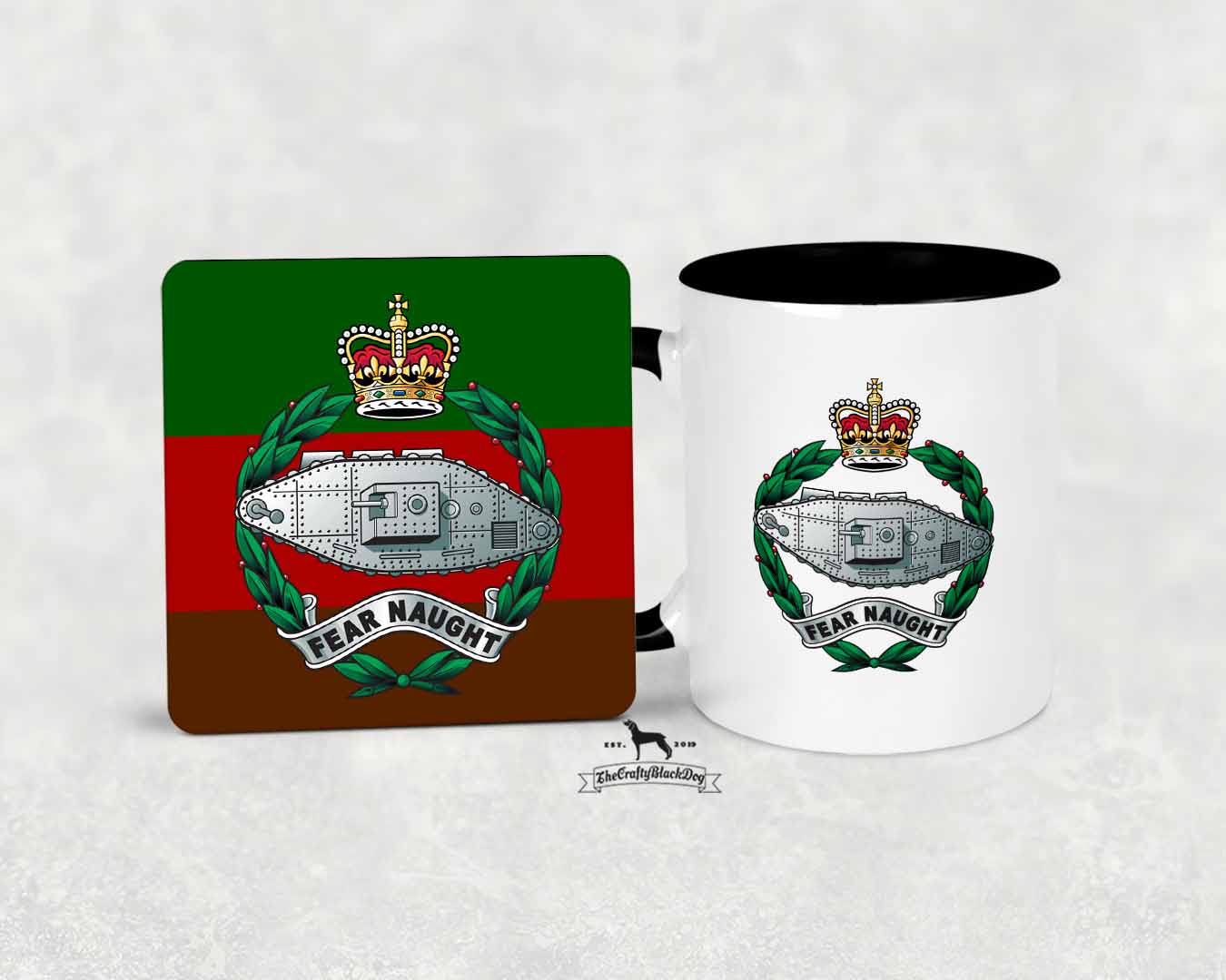 ROYAL TANK REGIMENT - MUG and COASTER SET