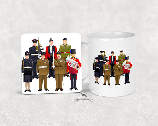 Royal Engineers Cypher  - Uniform Mug and Coaster