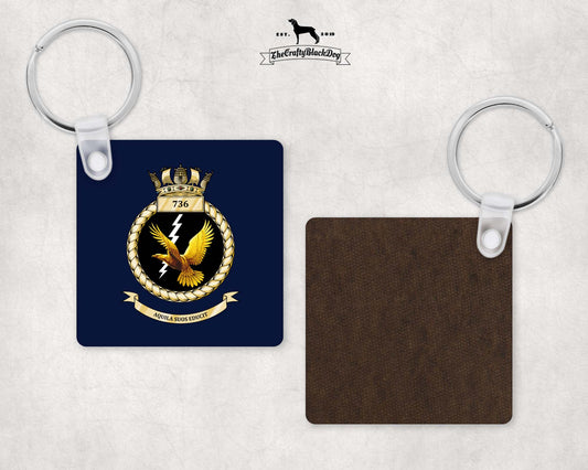 736 Naval Air Squadron - Square Key Ring