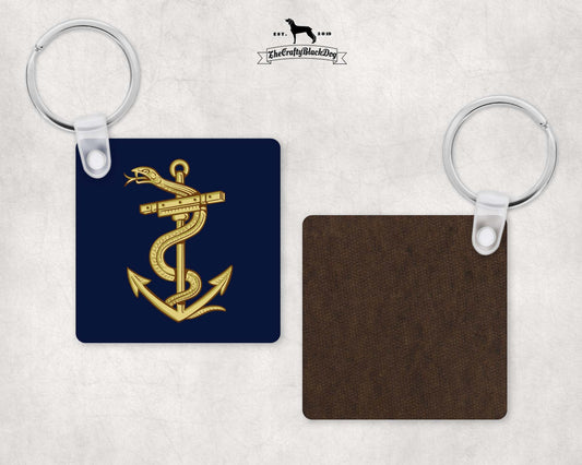 Royal Naval Medical Service - Square Key Ring