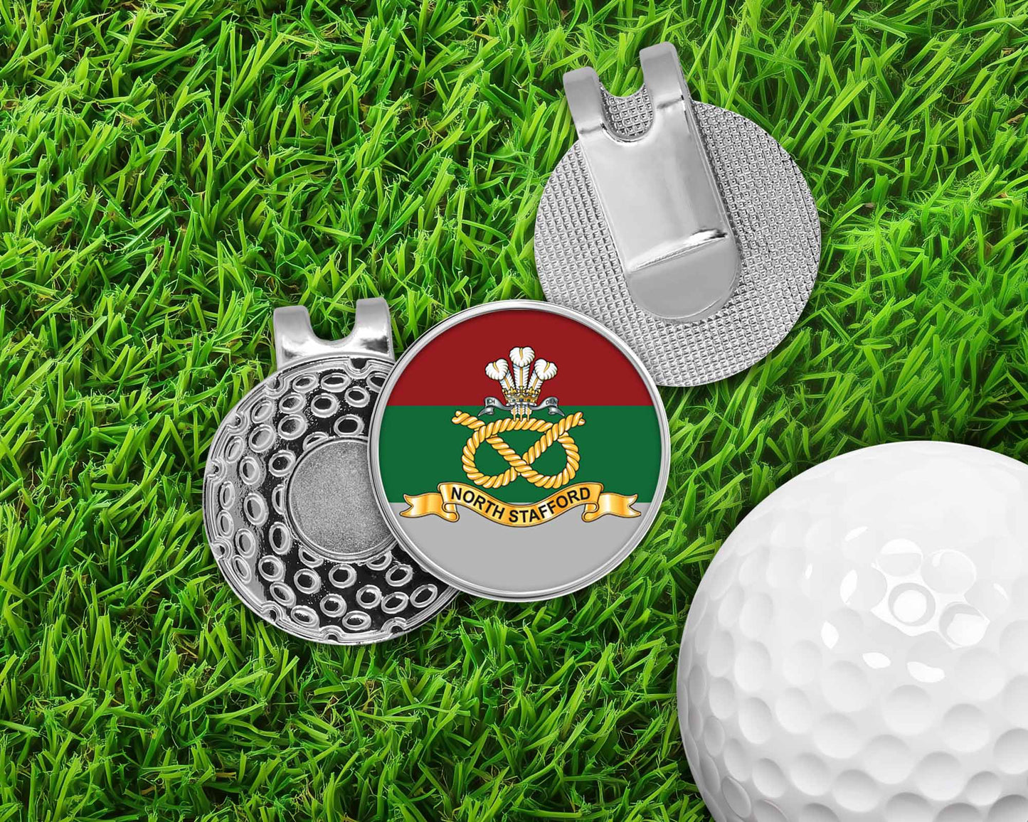 North Staffordshire Regiment - Golf Ball Marker Hat Clip