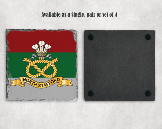 North Staffordshire RegimentÊ - Slate Coaster