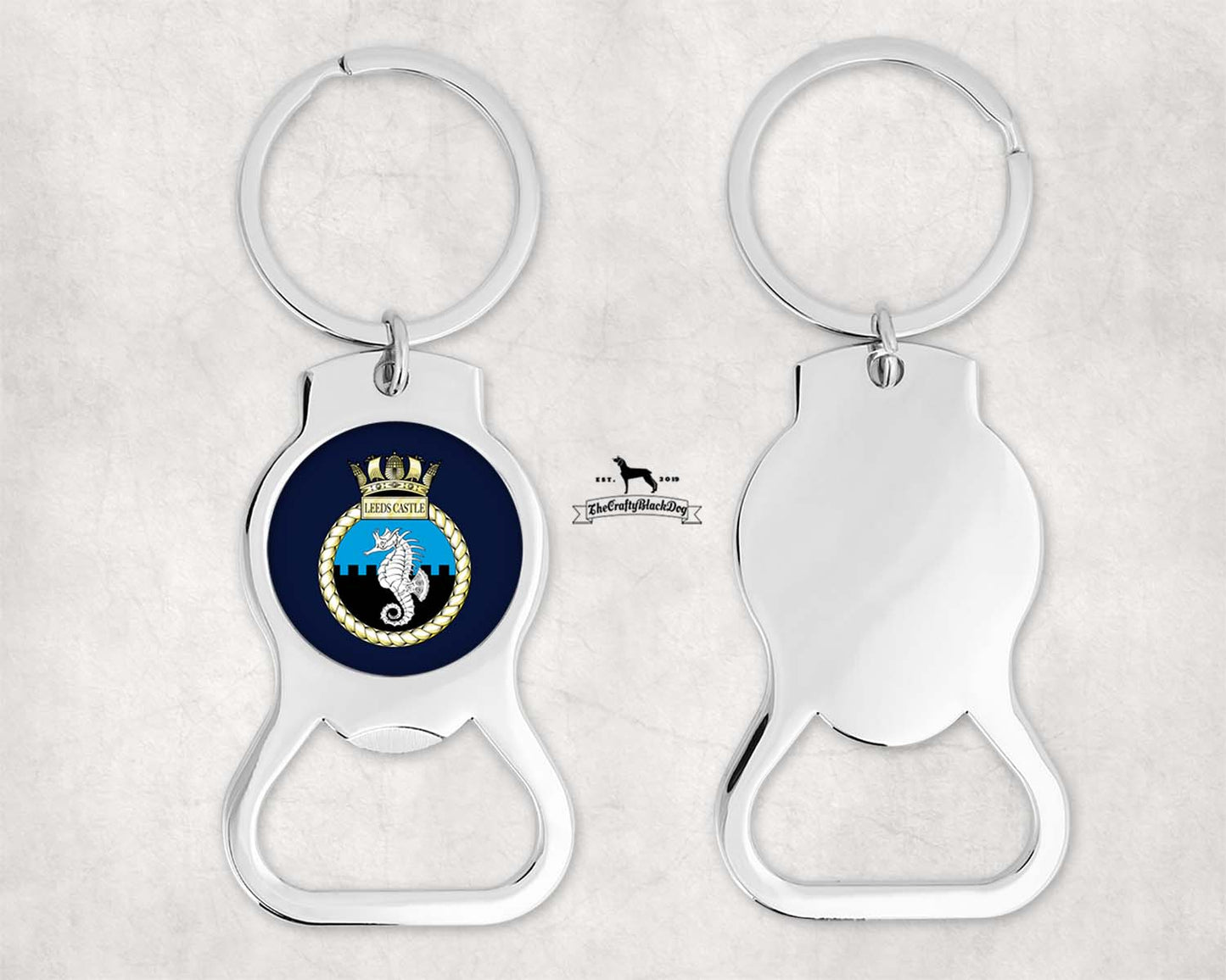 HMS Leeds Castle - Bottle Opener Keyring