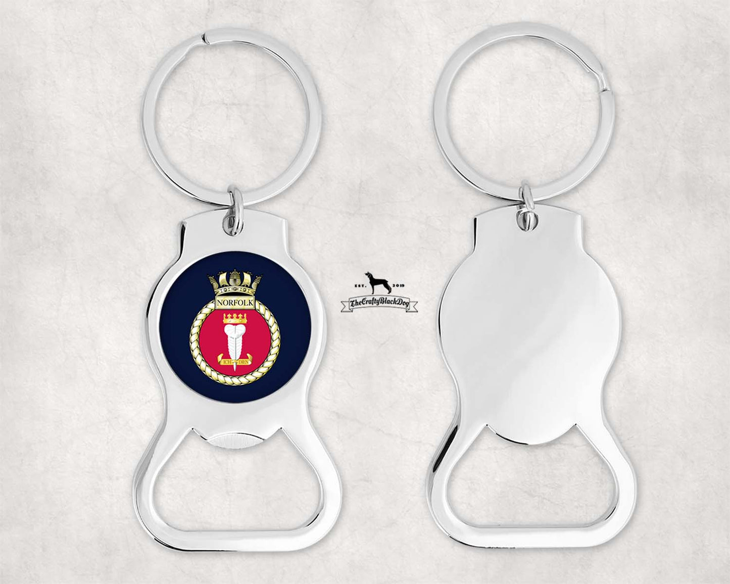 HMS Norfolk - Bottle Opener Keyring