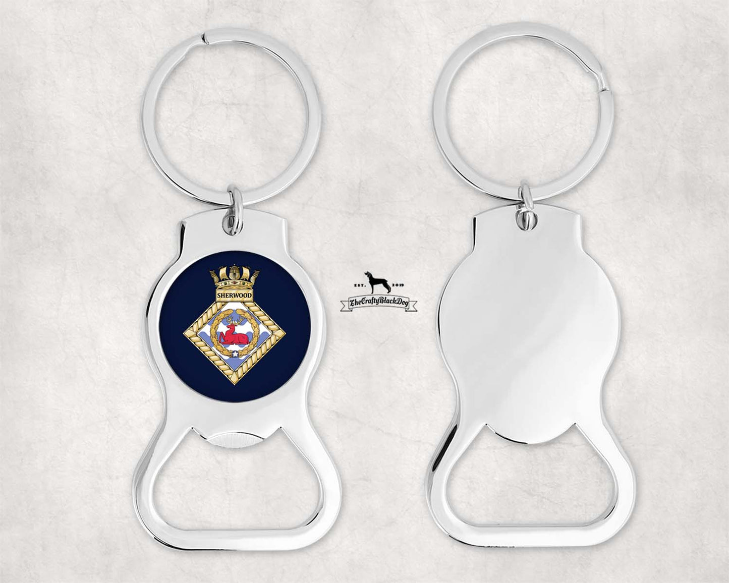 HMS Sherwood - Bottle Opener Keyring