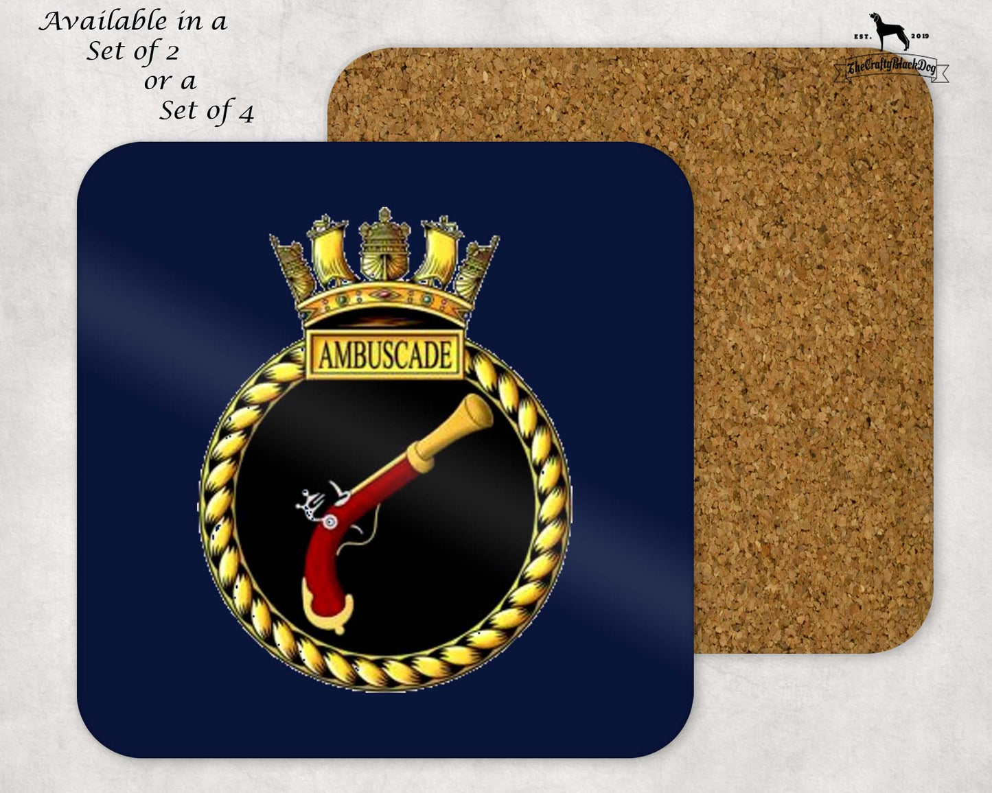 HMS Ambuscade - Coaster Set