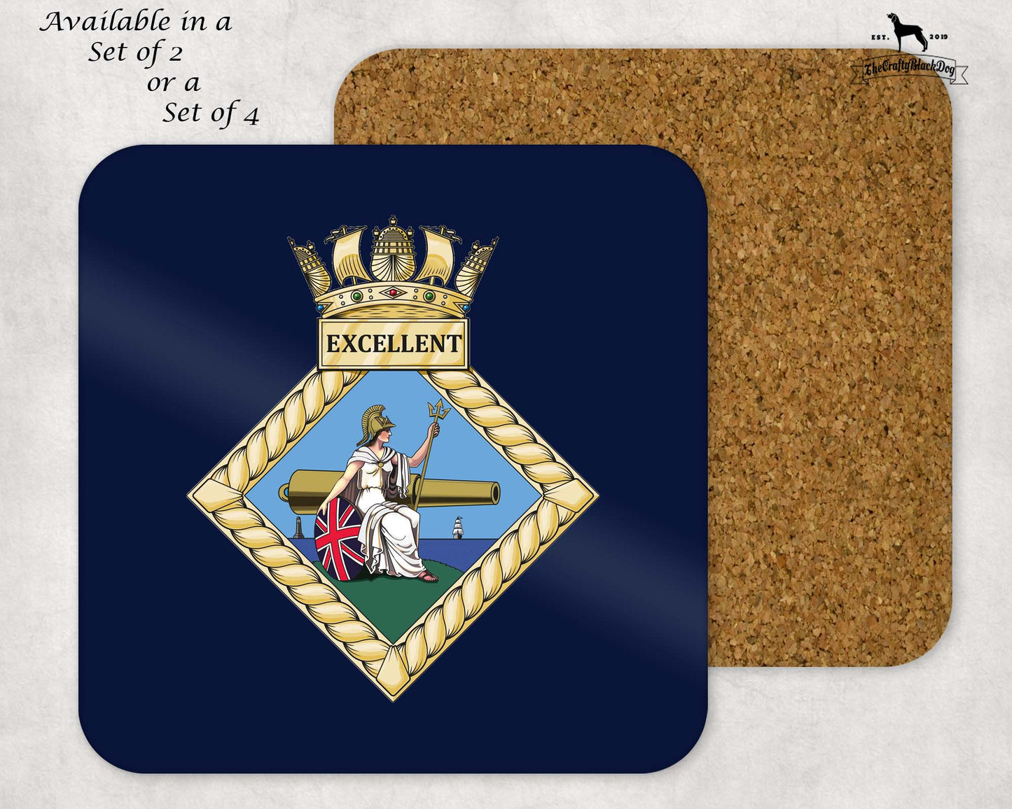 HMS Excellent - Coaster Set