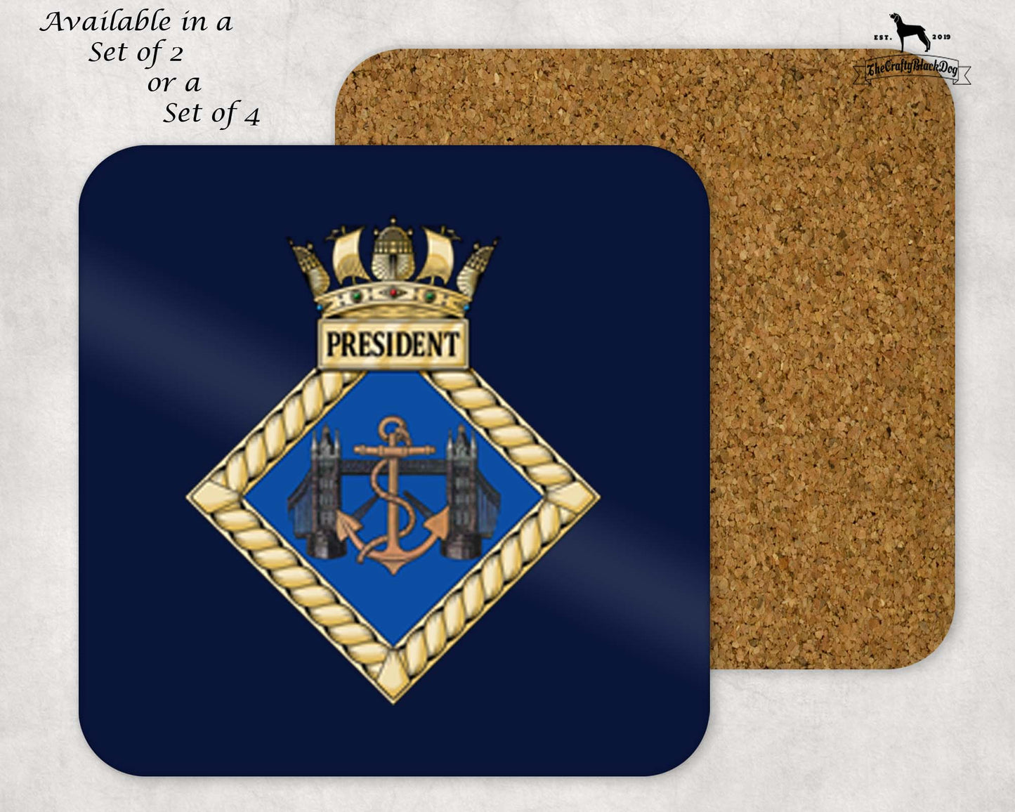 HMS President - Coaster Set