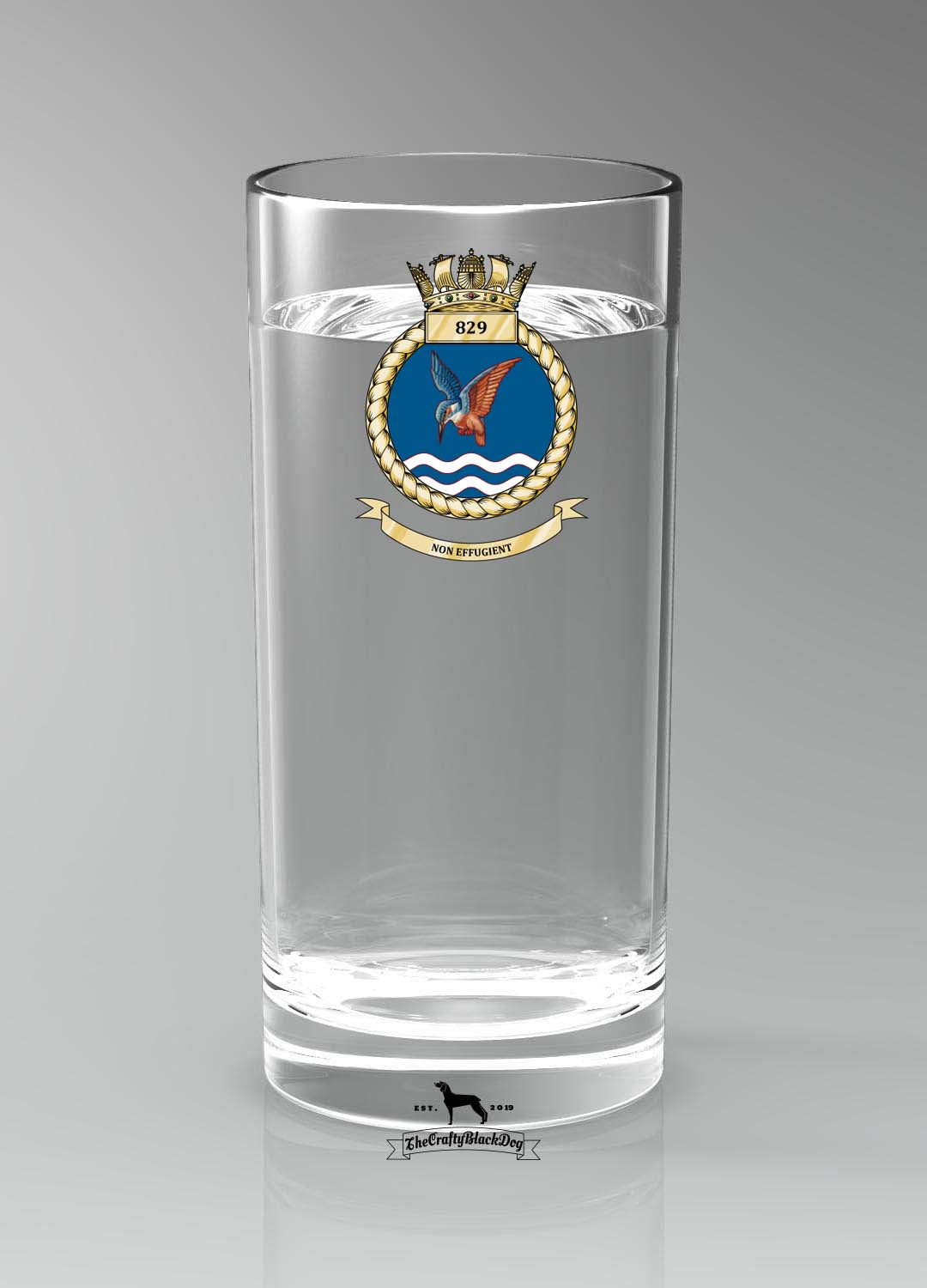 829 Naval Air Squadron - Straight Gin/Mixer/Water Glass