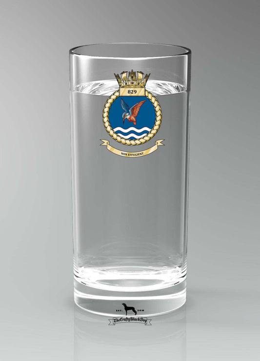 829 Naval Air Squadron - Straight Gin/Mixer/Water Glass