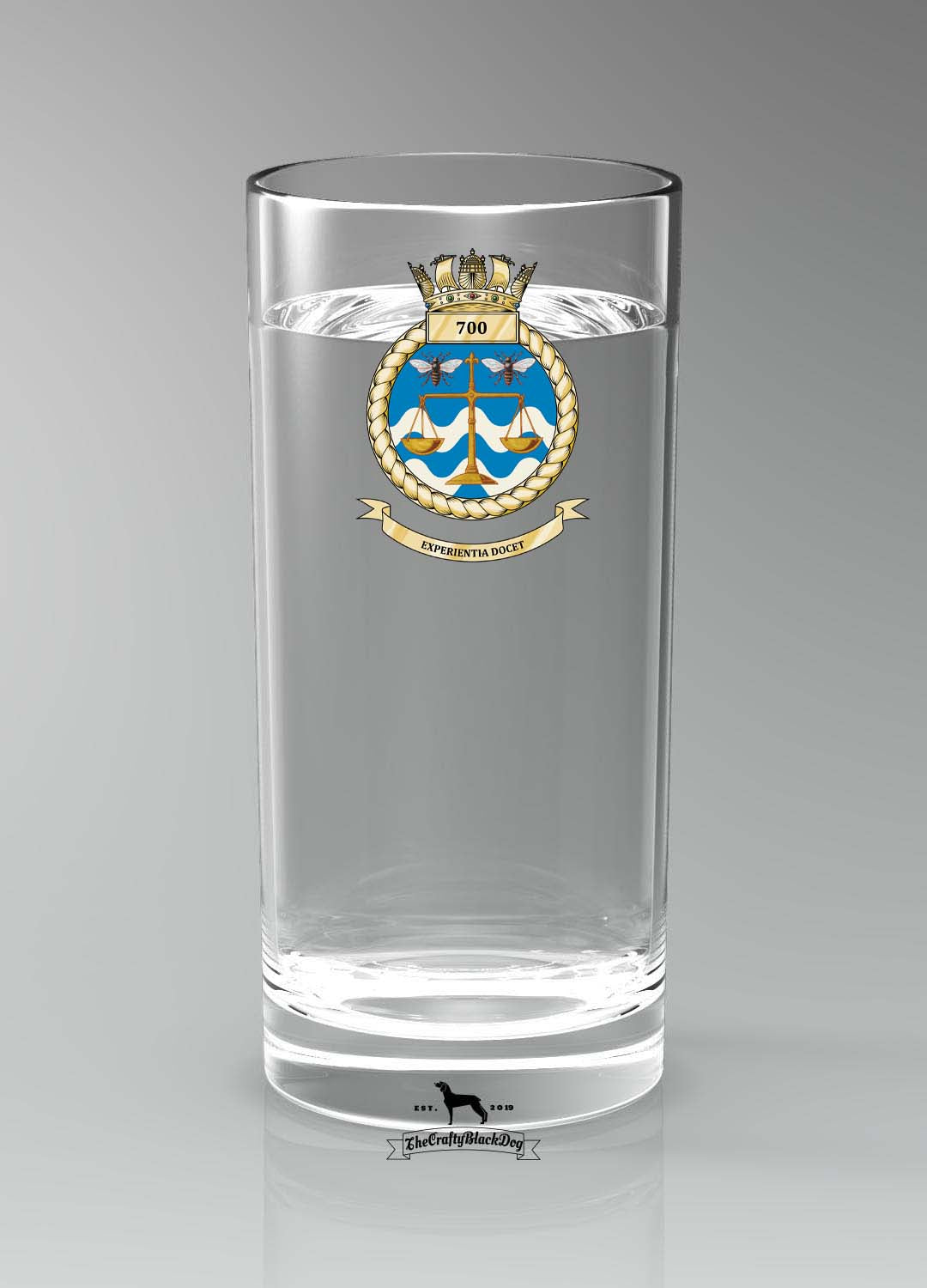 700 Naval Air Squadron - Straight Gin/Mixer/Water Glass