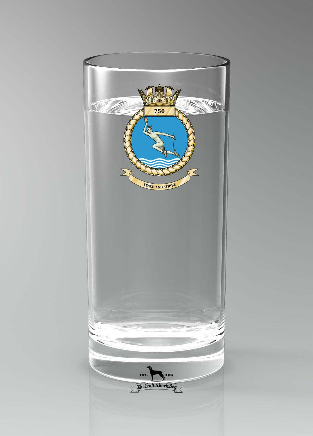 750 Naval Air Squadron - Straight Gin/Mixer/Water Glass