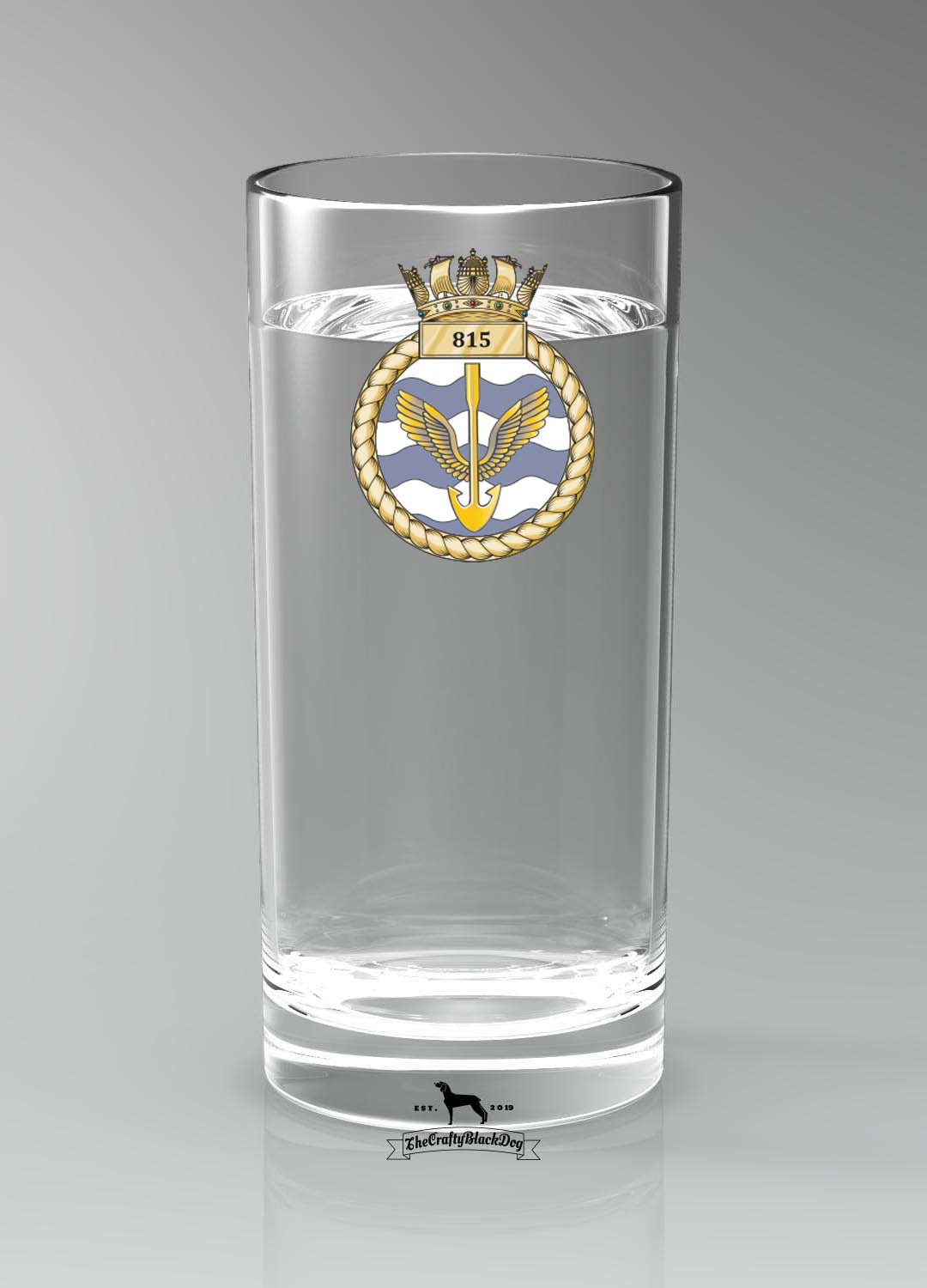 815 Naval Air Squadron - Straight Gin/Mixer/Water Glass