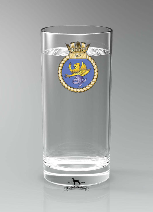 847 Naval Air Squadron - Straight Gin/Mixer/Water Glass