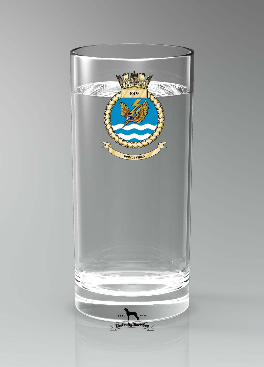 849 Naval Air Squadron - Straight Gin/Mixer/Water Glass