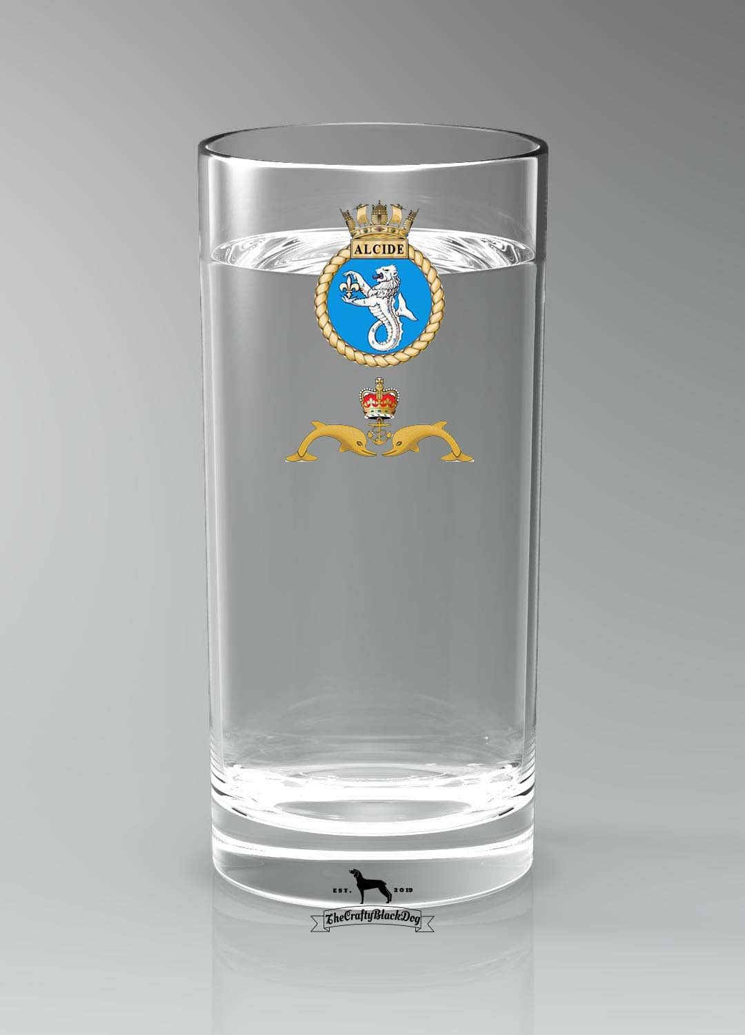 HMS Alcide - Straight Gin/Mixer/Water Glass