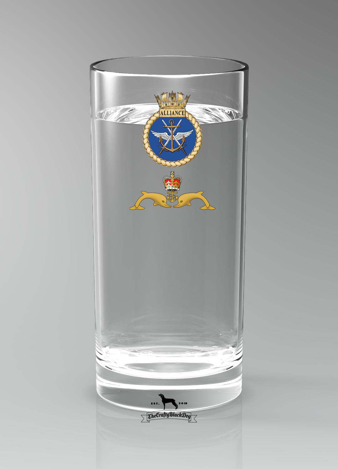 HMS Alliance - Straight Gin/Mixer/Water Glass