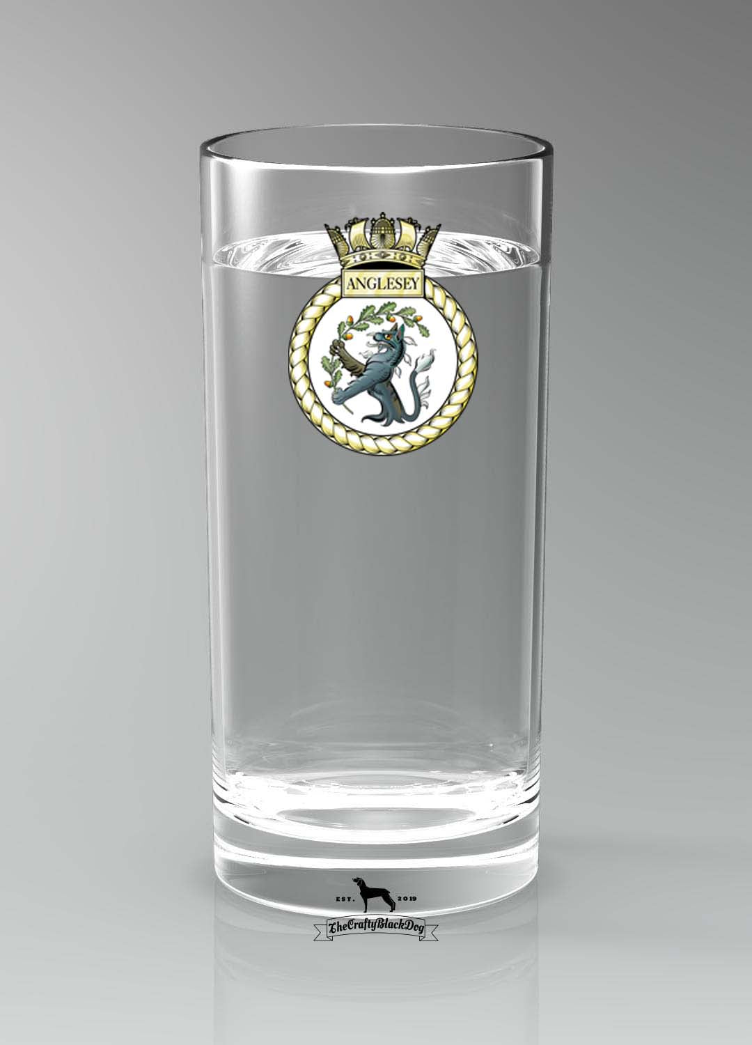 HMS Anglesey - Straight Gin/Mixer/Water Glass