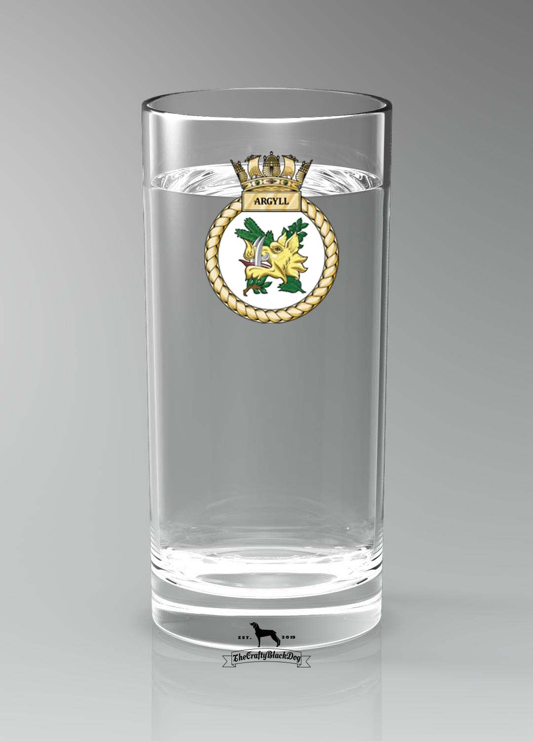 HMS Argyll - Straight Gin/Mixer/Water Glass