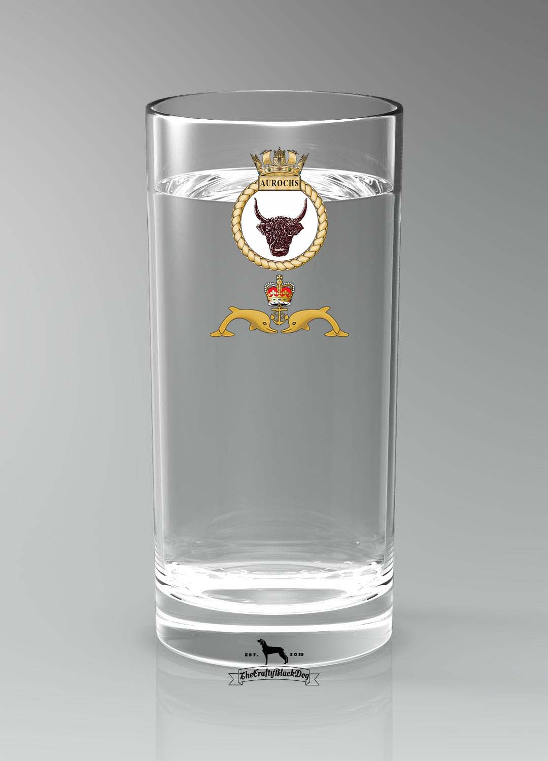 HMS Aurochs  - Straight Gin/Mixer/Water Glass